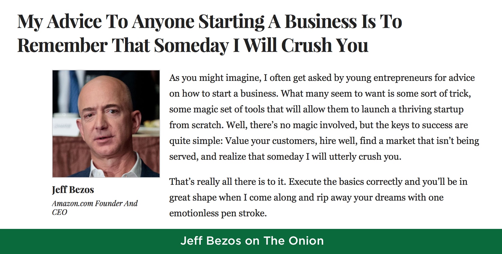 Jeff Bezos on Execution