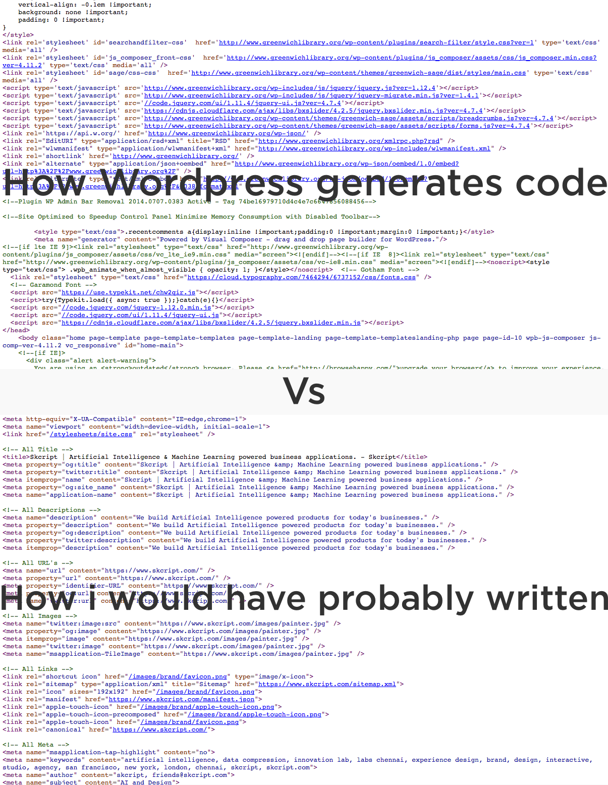Wordpress code quality
