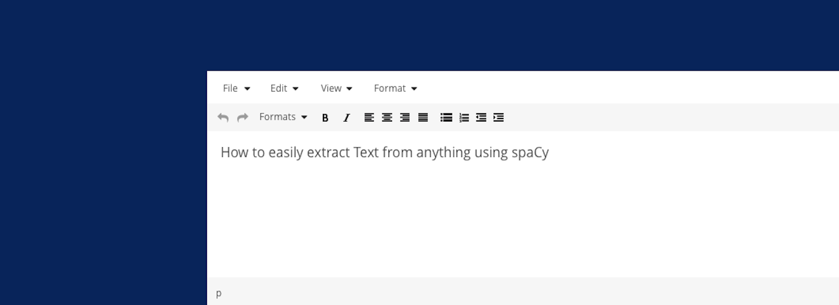 How to easily extract Text from anything using spaCy