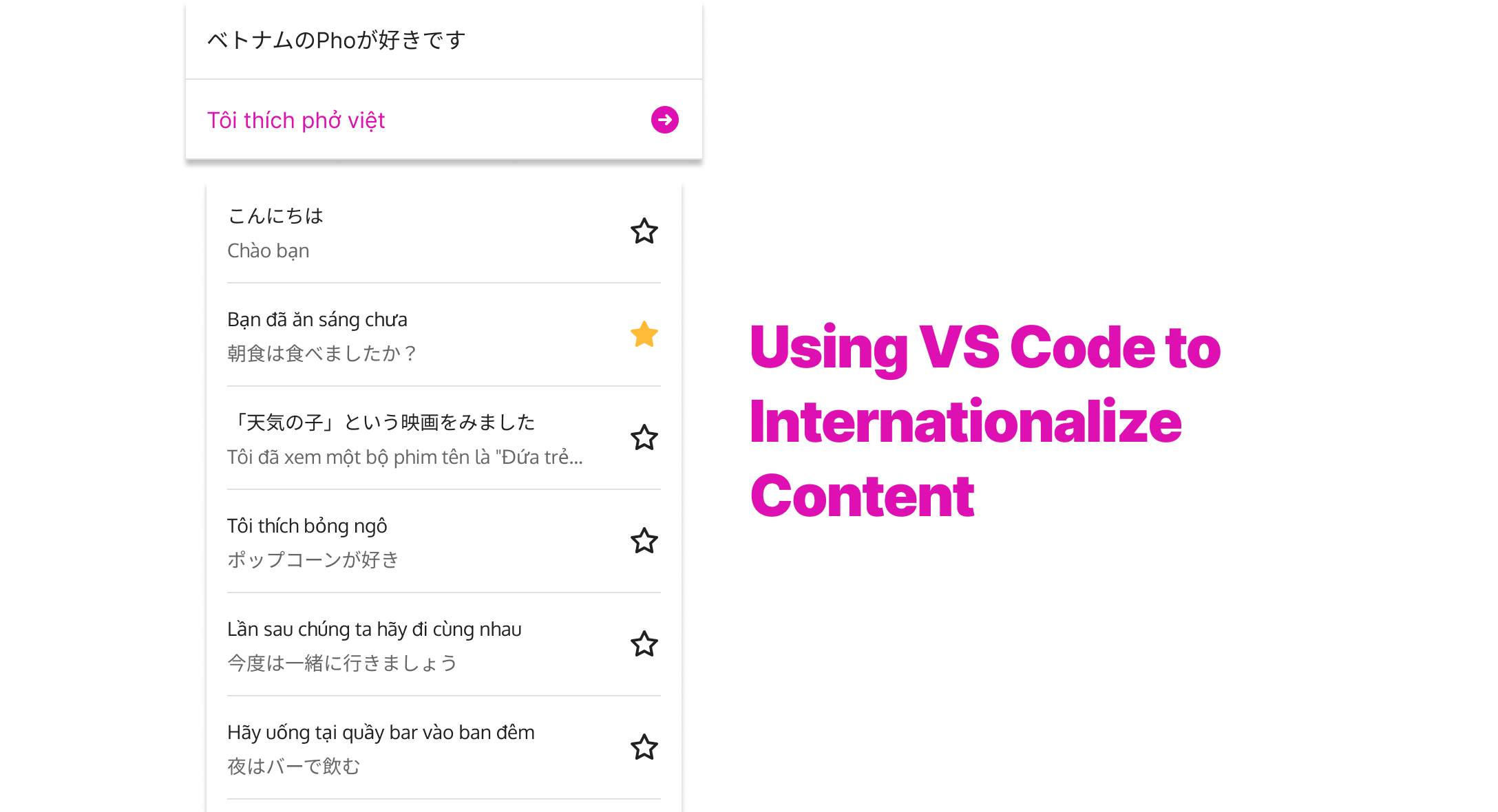 Using VS Code to Internationalize Content